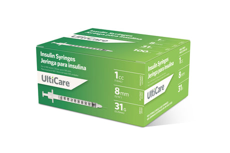 Image of UltiCare U-100 Insulin Syringes 1 mL/cc 8mm (5/16") x 31G