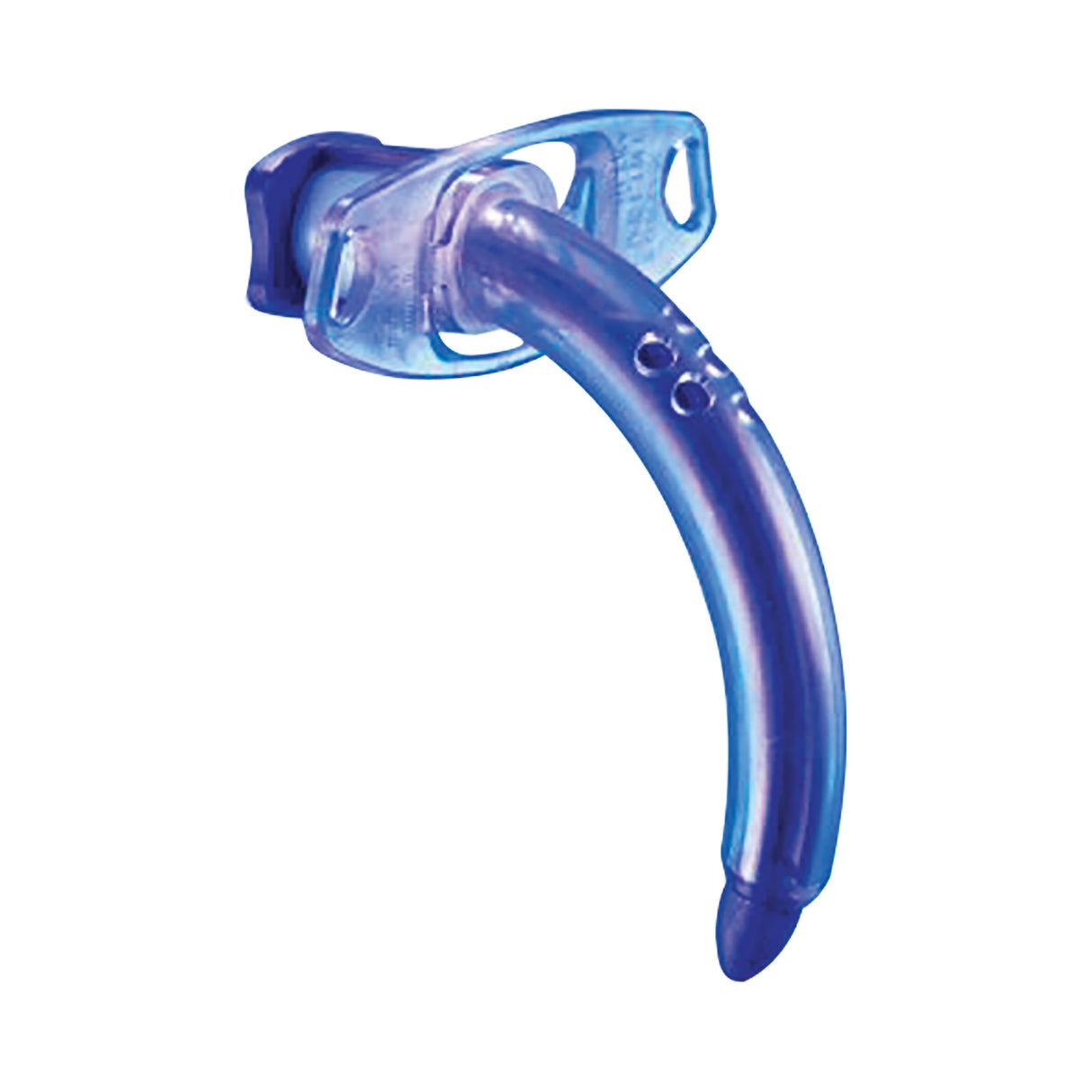 Image of Smiths Medical ASD, Inc. BLUselect Tracheostomy Tube with Wedge & Decan Cap, Uncuffed, Fenestrated, Size 10.0