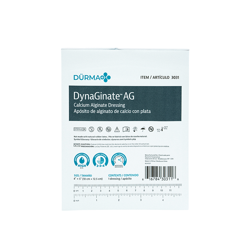DynaGinate AG Silver Calcium Alginate 4" x 5"