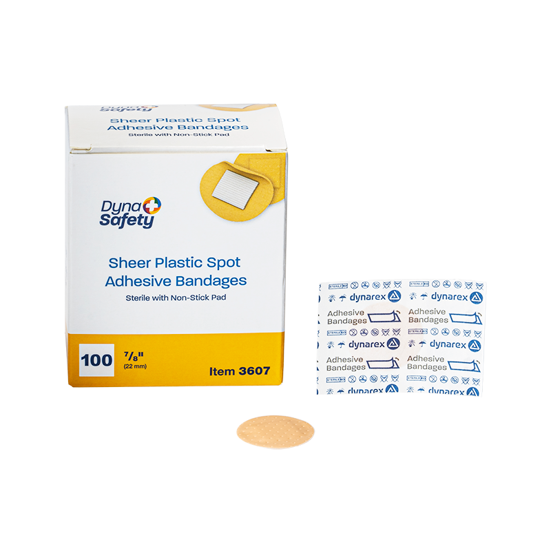 Dynarex Sheer Spot Adhesive Bandages, Sterile 7/8"