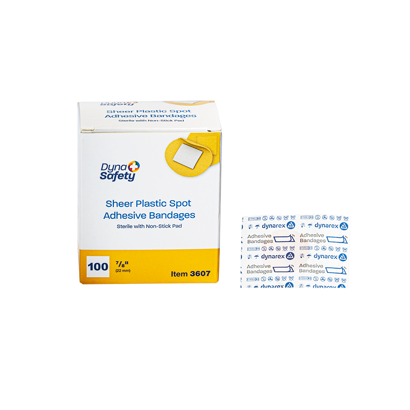 Dynarex Sheer Spot Adhesive Bandages, Sterile 7/8"