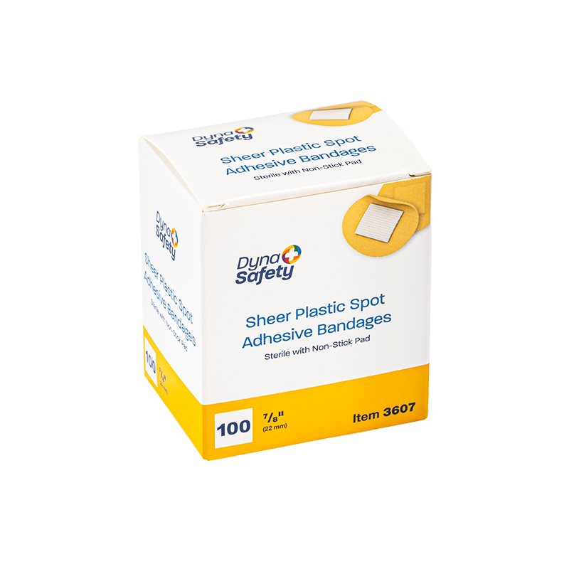 Dynarex Sheer Spot Adhesive Bandages, Sterile 7/8"