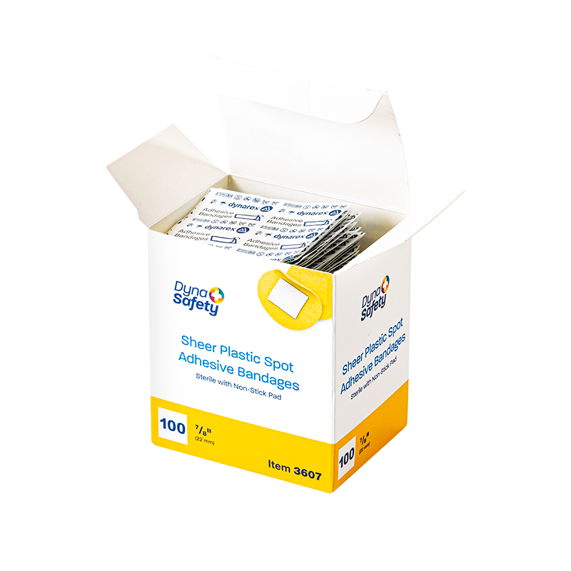 Dynarex Sheer Spot Adhesive Bandages, Sterile 7/8"