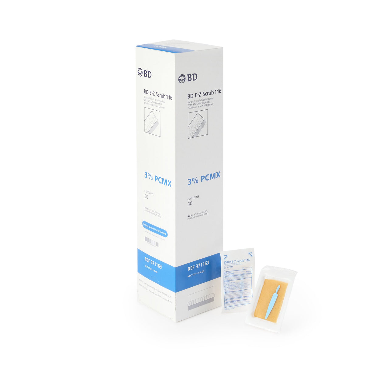 Image of BD E-Z Scrub™ Surgical Scrub Brush, Impregnated with 3% Chloroxylenol (PCMX)