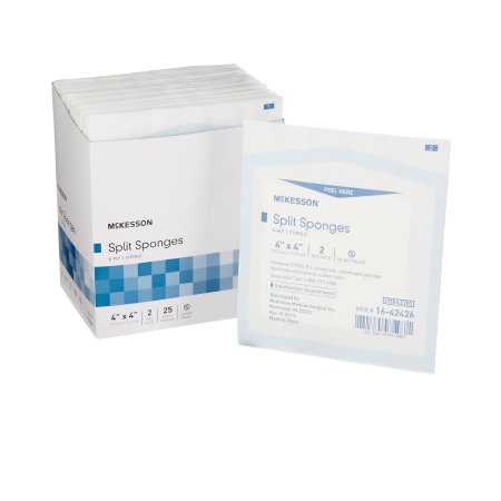 Image of McKesson Drain Sponge 4" x 4" 6-Ply Sterile 2s