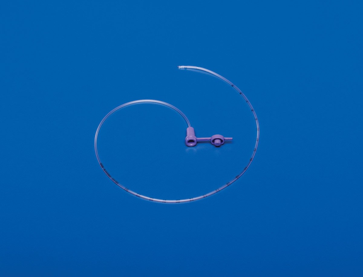 Image of Kendall Argyle™ Indwell™ Nasogastric Polyurethane Feeding Tube, with ENFit™ Connector, 20" 5Fr OD, Purple