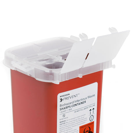 Image of McKesson Prevent® Sharps Container, Red Base – 1 Quart