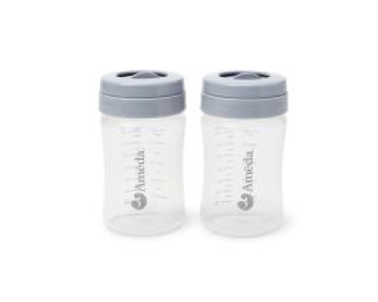 Image of Ameda Mya Replacement Bottles With Rings & Caps