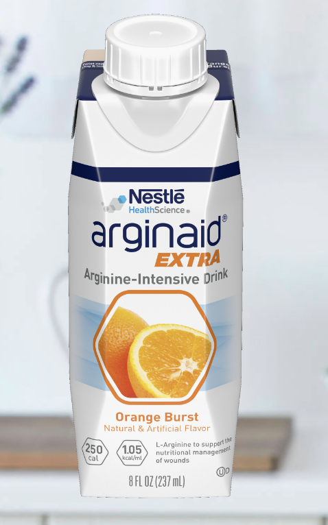 Image of Arginaid Extra, Orange Burst Flavor, 8 oz Tetra Prisma