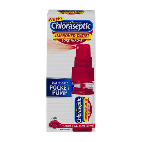 Image of Chloraseptic, Cherry, Sore Throat Spray, 0.67 oz Pocket Pump