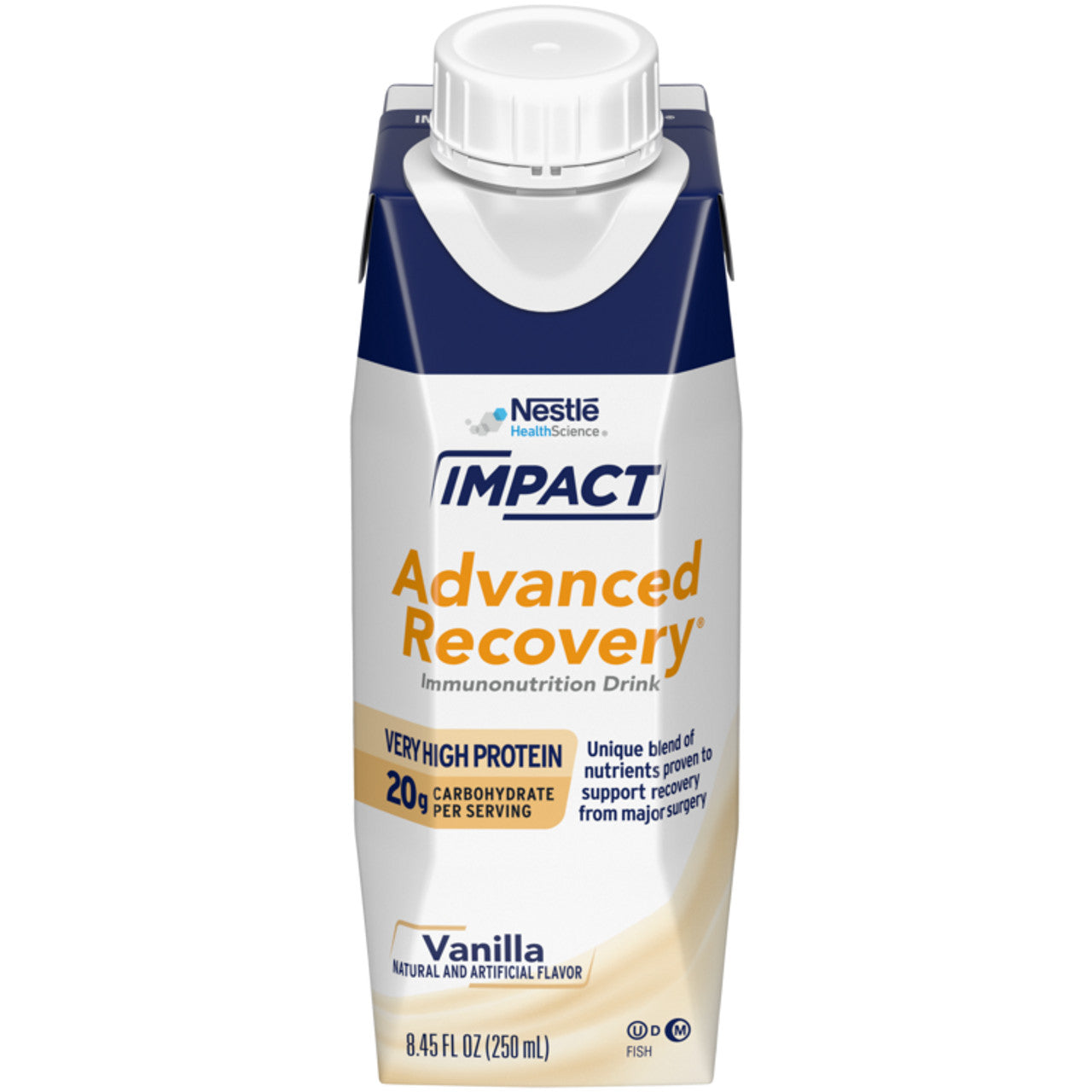Image of Impact Advanced Recovery, Vanilla, 8.45 fl oz. (250 mL) Tetra Prisma