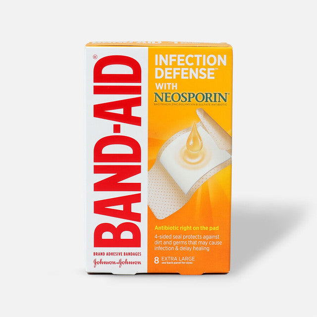 Image of J & J Band-Aid First Aid Infection Defense XL 8 ct