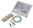 Image of Kendall Prewired Reflective Backing EKG Electrode With 0.060" Socket, Radiolucent, Square 1" x 1.25", Neonatal, 3 PK