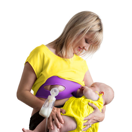 Image of LaVie Pump Strap Hands-Free Pumping & Nursing Bra, Purple