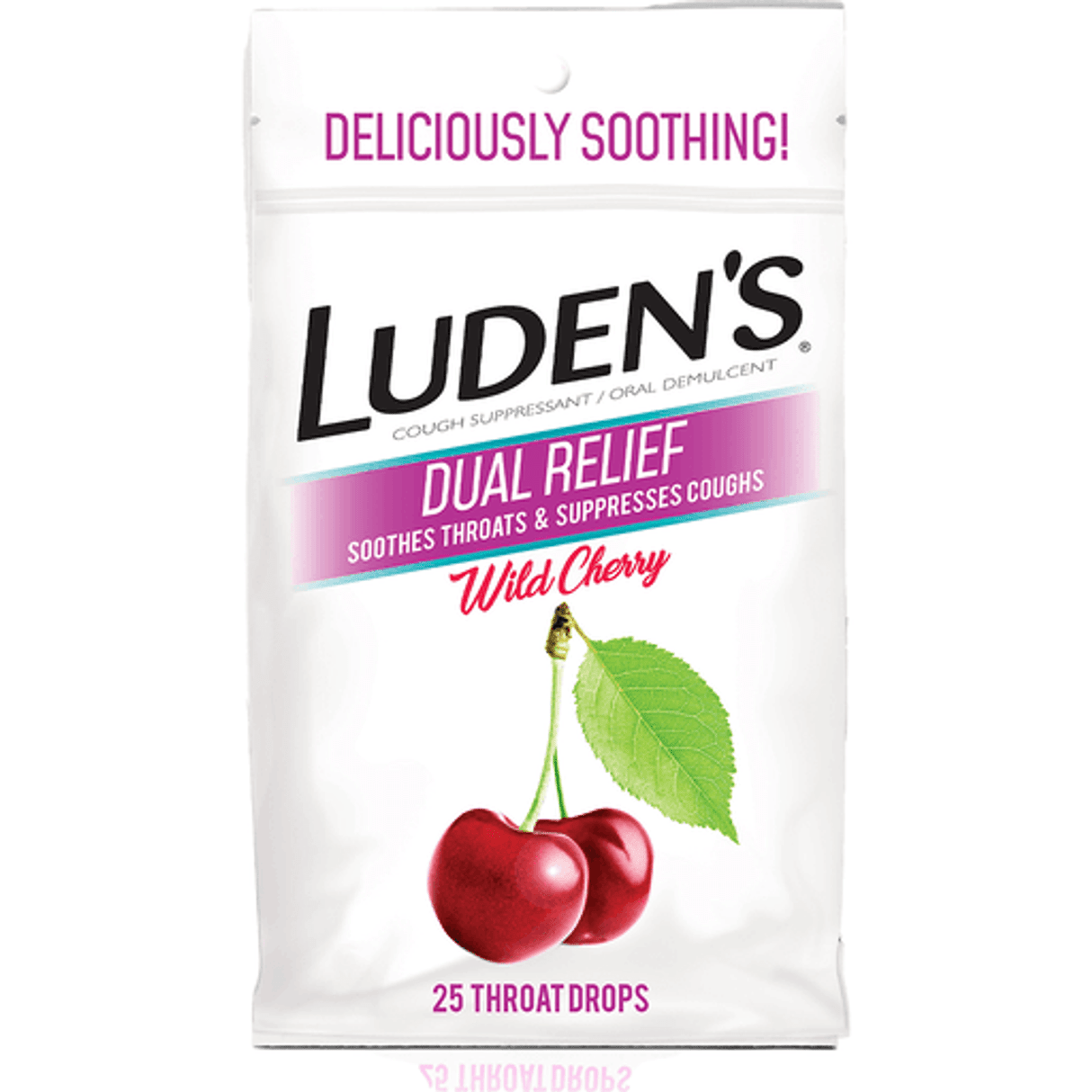 Image of Luden's Dual Relief Wild Cherry Cough Drops, 25 ct.