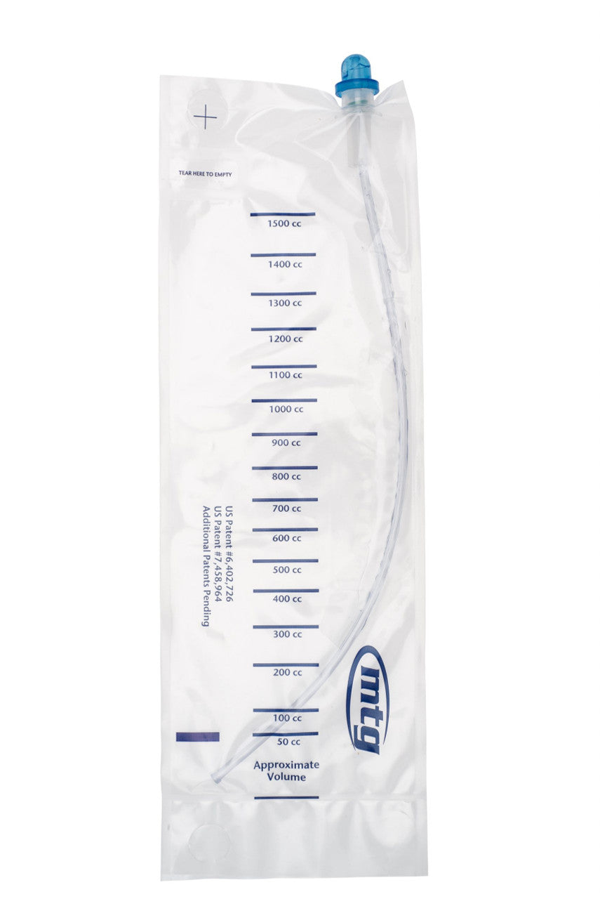 Image of MTG EZ-Advancer Closed System Pediatric Catheter, 700ml, Privacy Bag, 10Fr, 10" Length