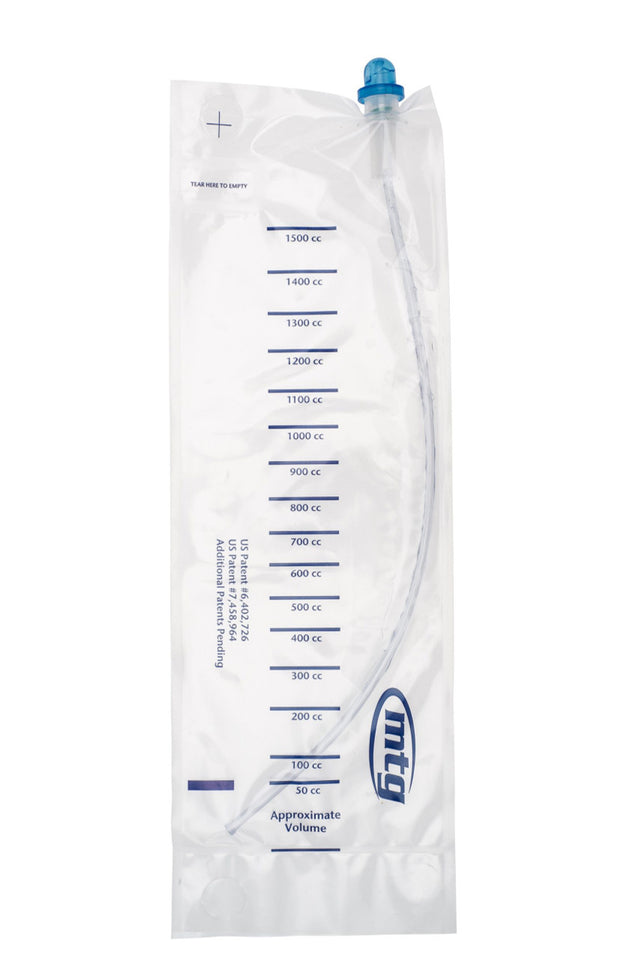 Image of MTG EZ-Advancer Closed System Pediatric Catheter, 700ml, Privacy Bag, 10Fr, 10" Length