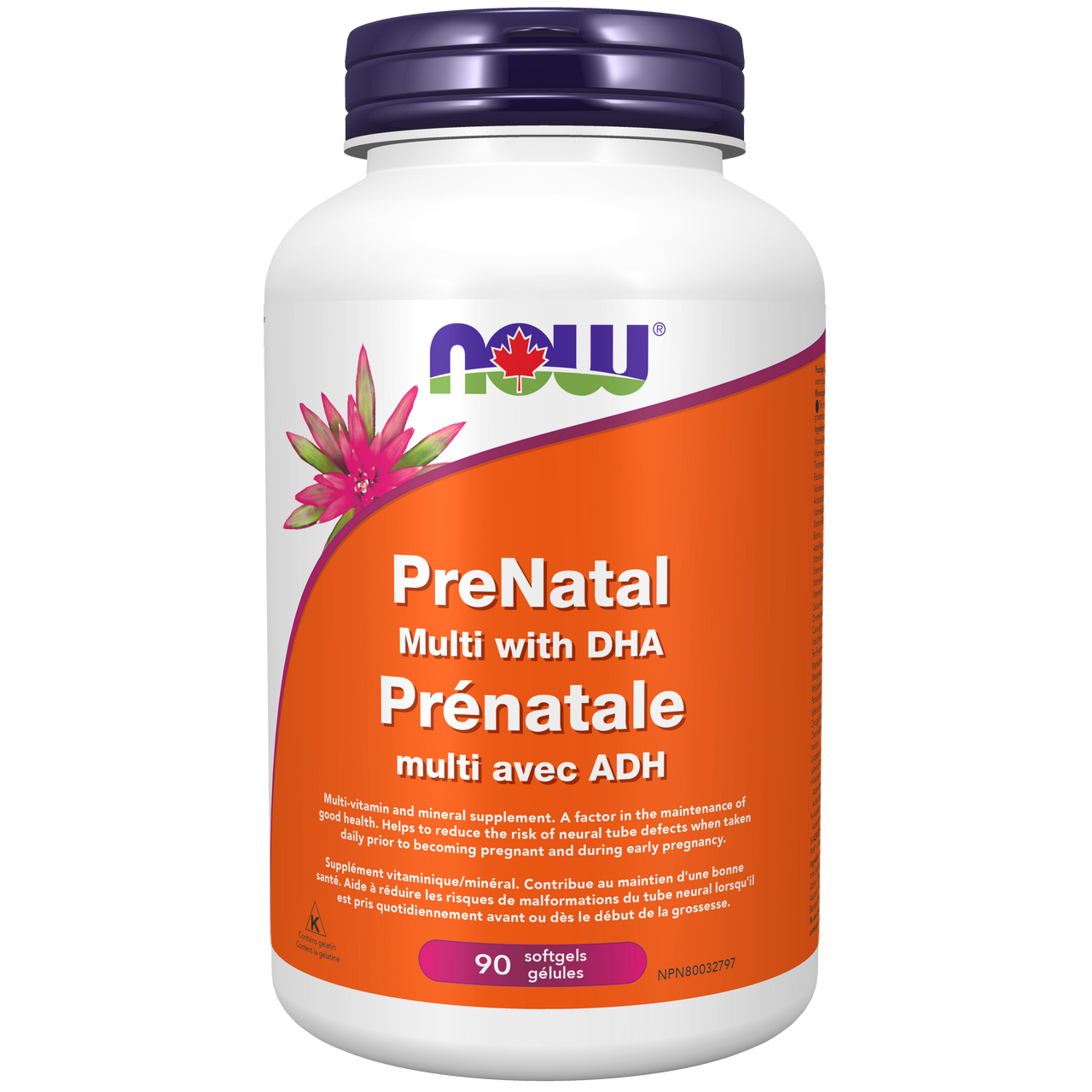 Image of NOW Foods Pre-Natal Multivitamin with DHA Softgels, 180 ct