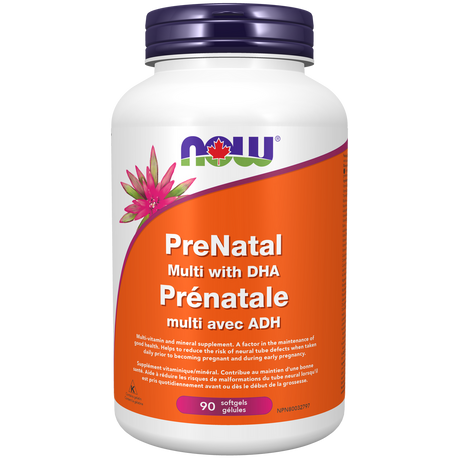 Image of NOW Foods Pre-Natal Multivitamin with DHA Softgels, 180 ct