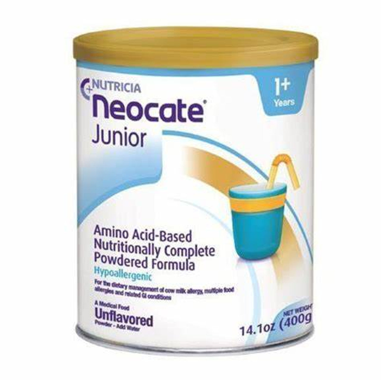 Image of Neocate Junior Pediatric Nutrition Unflavored Powder 14.1 oz. Can