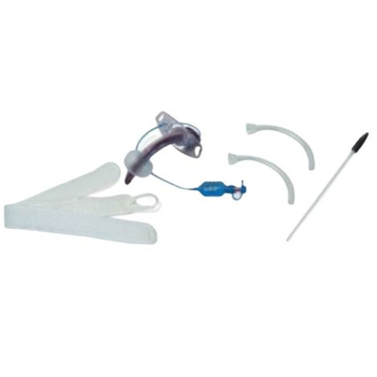 Image of Smiths Medical ASD, Inc. BLUselect Tracheostomy Tube with Wedge and Decan Cap, Cuffed, Fenestrated, Size 10.0