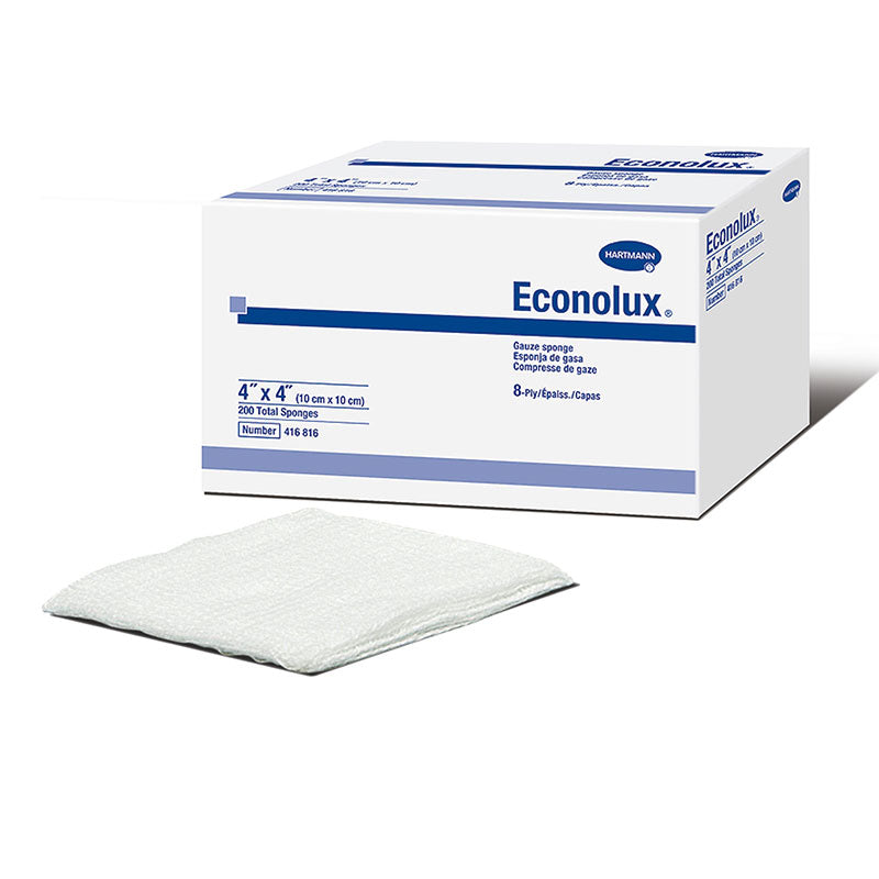 Image of Econolux Gauze Sponges, 4" x 4", 8-Ply, Non-Sterile – Hartmann-Conco