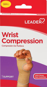 Image of Leader® Wrist Compression Support, Small, Beige