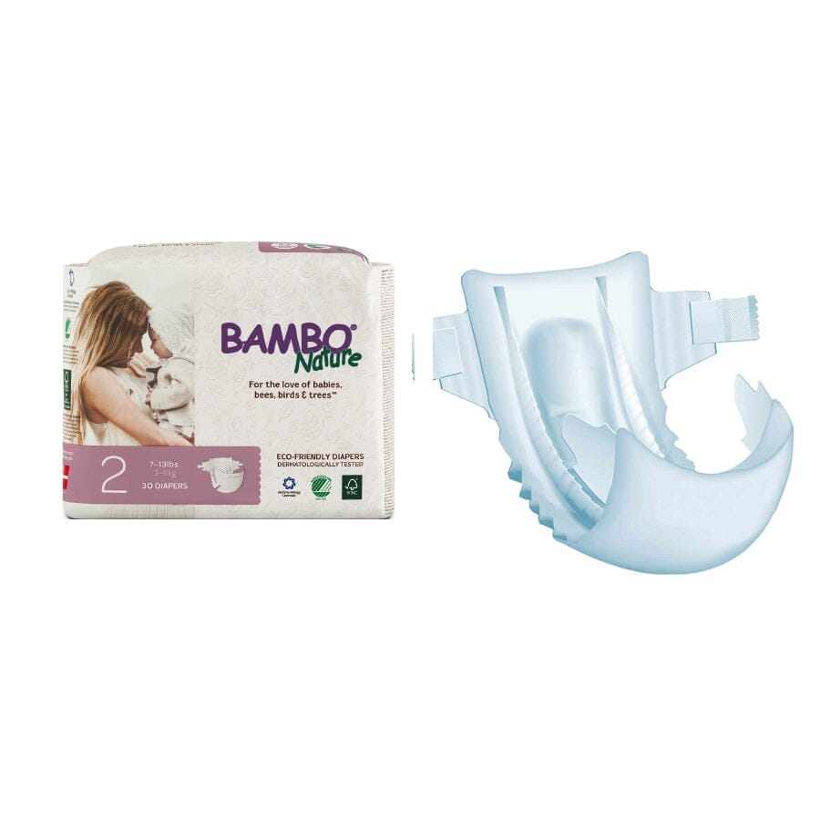 Image of Abena Bambo® Nature Disposable Baby Diaper, Size 2, for 7 to 13 lb, Fun Graphics Print