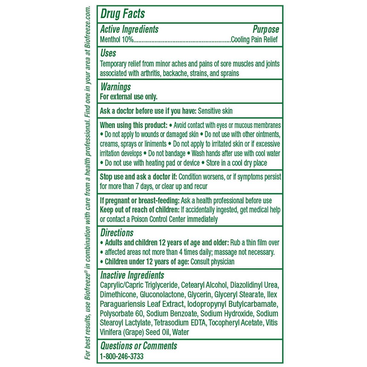 Image of Biofreeze Pain Relief Cream, 3 oz Jar