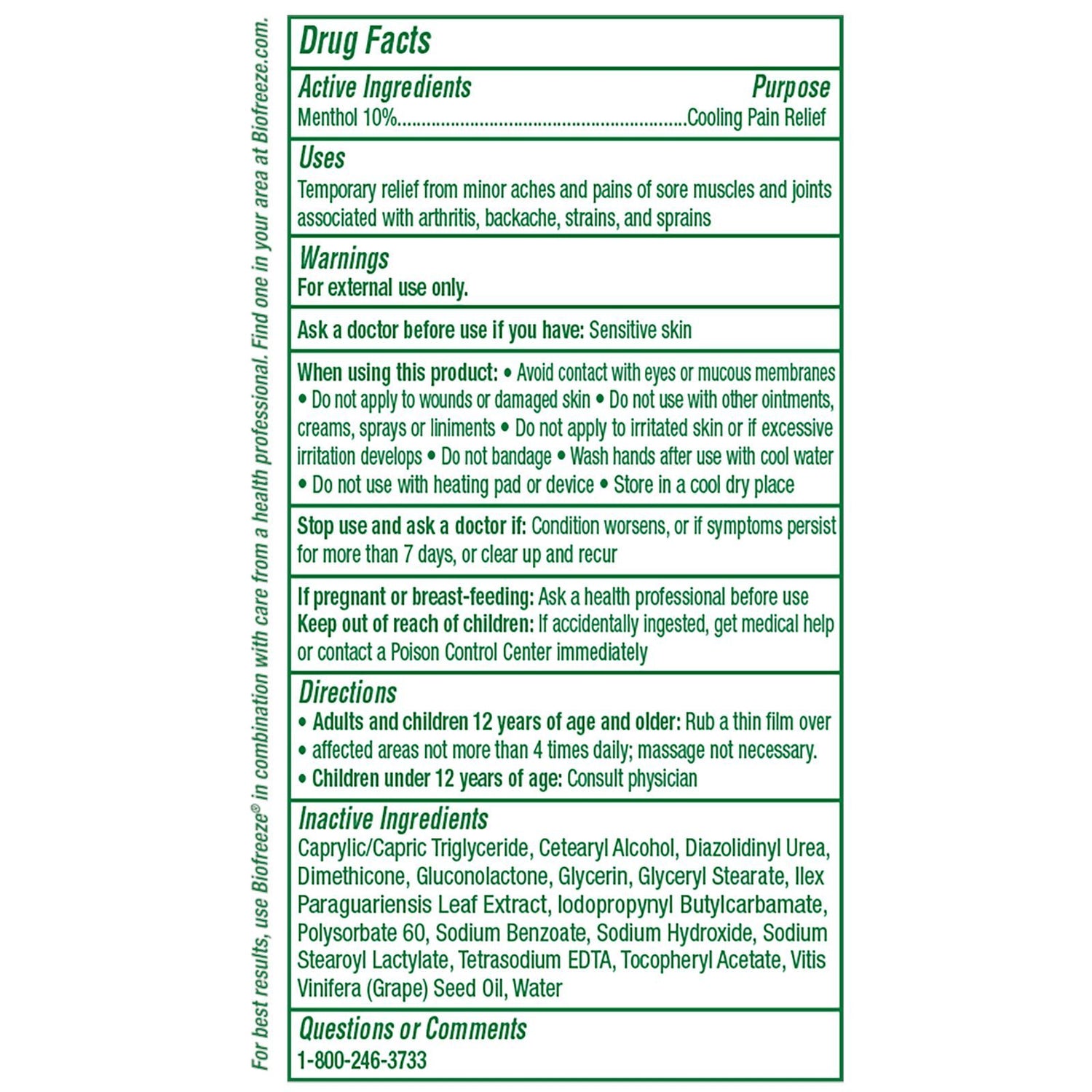 Image of Biofreeze Pain Relief Cream, 3 oz Jar