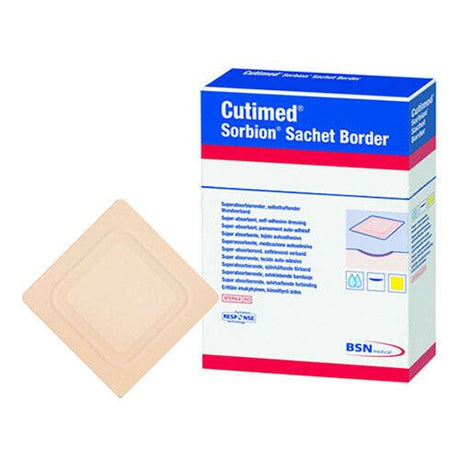 Image of Cutimed Sorbion Sachet Border 4" x 4" Total Size, 3" x 3" Pad Size