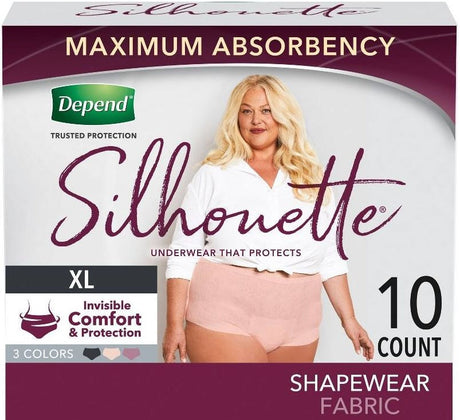 Image of Depend® Silhouette® Incontinence Underwear for Women, Maximum Absorbency