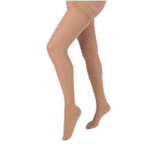 Image of Health Support Vascular Hosiery 20-30 mmHg, Full Length Thigh, Closed Toe, Sheer, Beige, Regular Size B