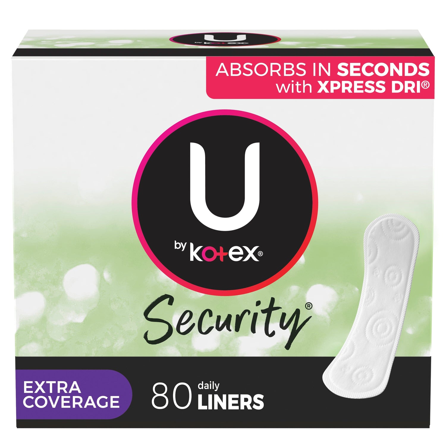 Image of Kimberly Clark U by Kotex® Premium Flat Lightdays® Extra Coverage Unscented Panty Liner