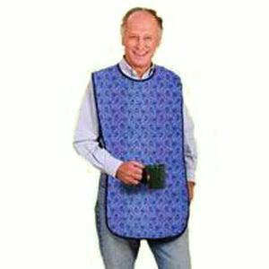 Image of Mealtime Protector, 18" x 36", Blue Paisley, Cotton, Full Length Bib