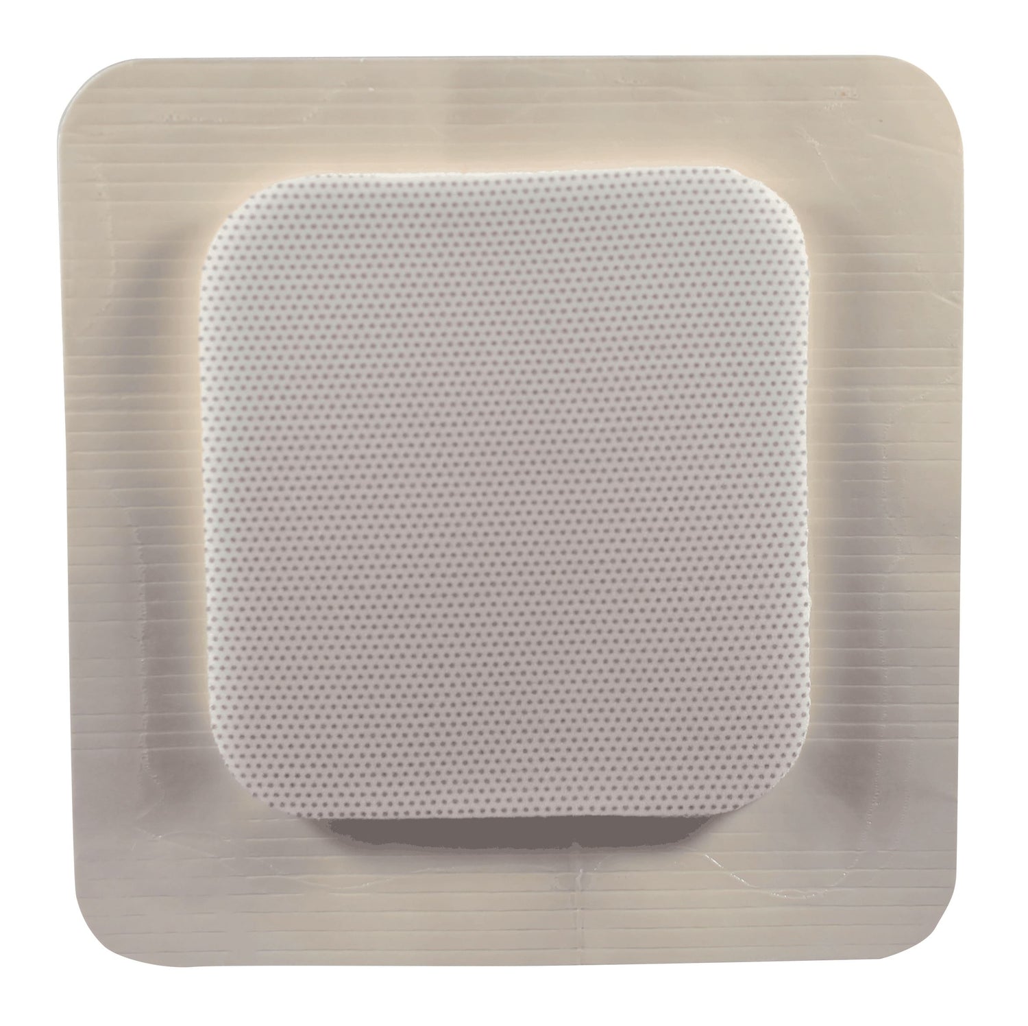 Image of MediPurpose MediPlus™ Comfort Foam Border Ag Island Dressing, Sterile 6" x 6", 4" x 4" Pad Size