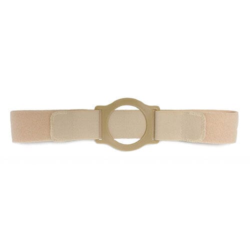 Image of Nu-Comfort 2" Wide Beige Support Belt 3-1/4" I.D. Ring Plate 32"-35" Waist Medium, Latex-Free