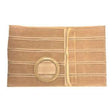 Image of Nu-Form Beige Support Belt 3-3/4" Opening 1-1/2" From Bottom 9" Wide 41" - 46" Waist X-Large, Right