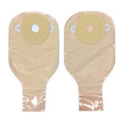 Image of Nu-Hope Drainable Pouch, 1-1/4" Stoma, Nu-Comfort Standard Wear Barrier, Pre-Cut, Post-Operative, Convex, Roll-Up Closure, Adult, 24 oz