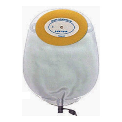 Image of Nu-Hope Nu-Flex™ Urinary Pouch, 1-1/8" x 2" Stoma, Post-Operative, Mid-Size, Deep Convex, Flutter Valve, Trim-To-Fit, Adult, 20 oz