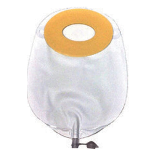 Image of Nu-Hope Nu-Flex™ Urinary Pouch, 3/4'' x 1-1/2'' Stoma, Post-Operative, Half Convex, Midsize, Oval A, Adult, 20 oz