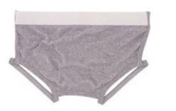 Image of Ostomy Support Barrier Brief 880 with Snaps, White, Left, Size 8/9, Large