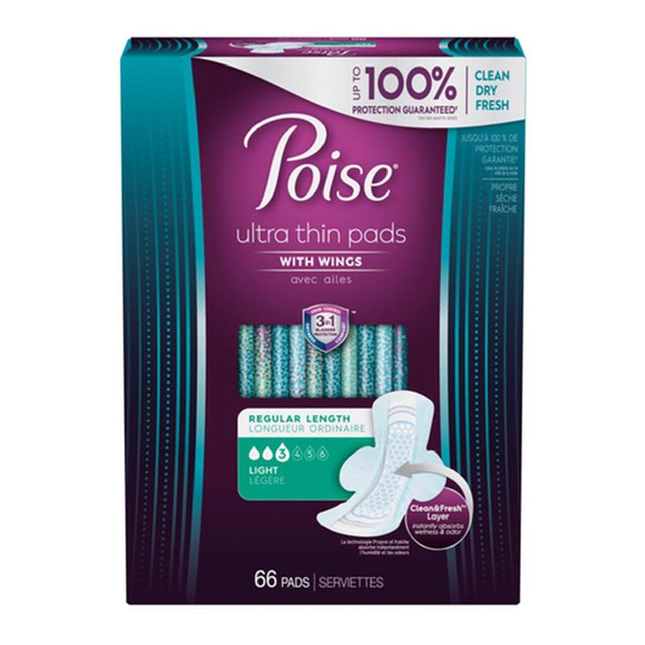 Image of Poise Ultra Thin Women's Incontinence Pads (With Wings)