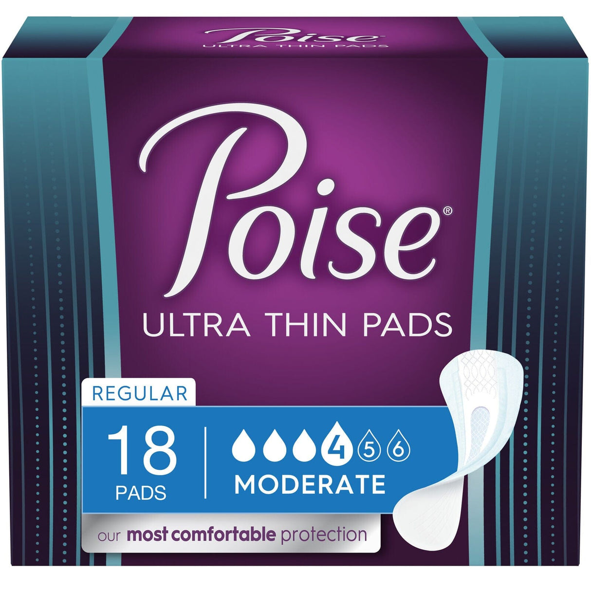 Image of Poise Ultra Thin Women's Incontinence Pads (Without Wings)