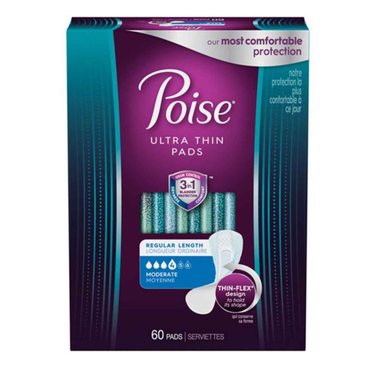 Image of Poise Ultra Thin Women's Incontinence Pads (Without Wings)