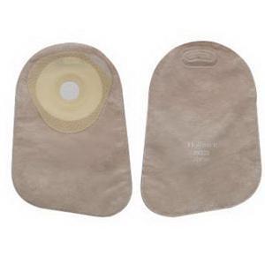 Image of Hollister Premier One-Piece Closed Pouch, 1-3/8" Pre-Cut Flat SoftFlex Skin Barrier, Filter, Beige