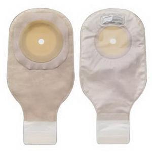 Image of Hollister Premier One-Piece Drainable Pouch, Up to 2-1/2" Cut-to-Fit Flat FlexWear Skin Barrier, Filter, Integrated Closure, Transparent