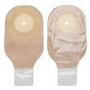 Image of Hollister Premier One-Piece Drainable Pouch Up to 2-1/2" Cut-to-Fit Flat SoftFlex Skin Barrier, Clamp Closure, Ultra Clear