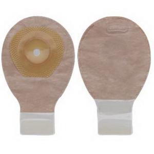 Image of Hollister Premier One-Piece Drainable Mini Pouch Up to 2-1/8" Cut-to-Fit, Flat SoftFlex Skin Barrier, Filter, 7" L, Integrated Closure, Beige