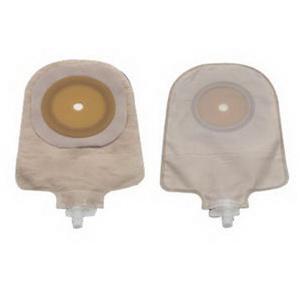 Image of Hollister Premier One-Piece Urostomy Pouch, Up to 2-1/2" Cut-to-Fit Flat Flextend Skin Barrier, 9" L, Transparent